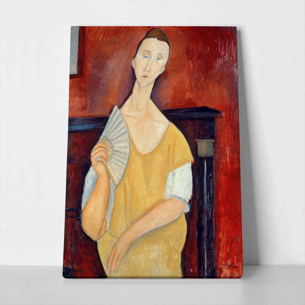 Πινακας σε καμβά MODIGLIANI - WOMAN WITH A FAN