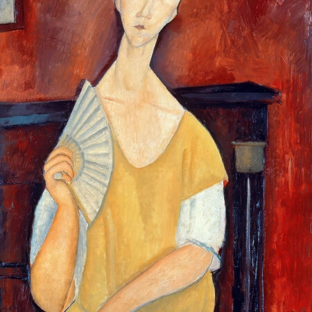 Πινακας σε καμβά MODIGLIANI - WOMAN WITH A FAN - Modigliani Amedeo Sticky 5