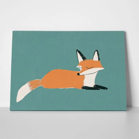 Πινακας σε καμβά SITTING FOX - Παιδικοι και set