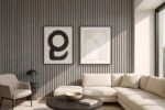 PS PANEL ΜΕ 3D ΠΗΧΑΚΙΑ 02 PIANO (ΜΟΝΟΧΡΩΜΟ  ΓΚΡΙ) 12/122/2900mm  GREY