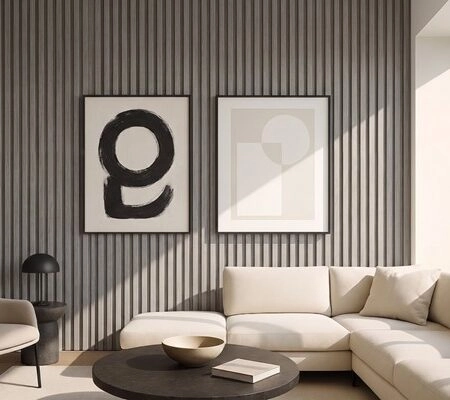 PS PANEL ΜΕ 3D ΠΗΧΑΚΙΑ 02 PIANO (ΜΟΝΟΧΡΩΜΟ  ΓΚΡΙ) 12/122/2900mm  GREY - Πανελ τοίχου με 3D πηχάκια Sticky 4