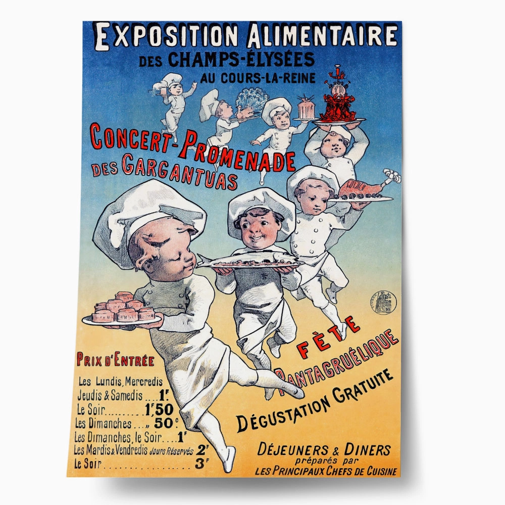 Πόστερ 1874 EXPOSITION ALIMENTAIRE DES CHAMPS-ELYSÉES