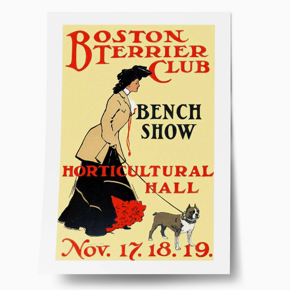 Πόστερ 1890 BOSTON TERRIER CLUB BENCH SHOW