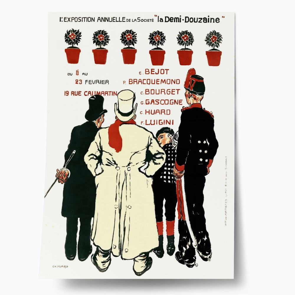 Πόστερ 1895 1ÈRE EXPOSITION ANNUELLE DE LA SOCIÉTÉ 'LA DEMI-DOUZAINE