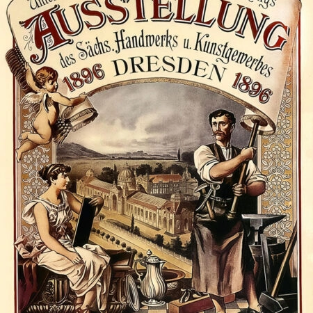 Πόστερ 1896 DRESDEN EXHIBITION OF SAXON CRAFTS AND APPLIED ARTS - Posters Sticky 2