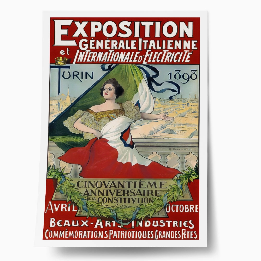 Πόστερ 1898 EXPOSITION INTERNATIONALE D'ELECTRICITÉ
