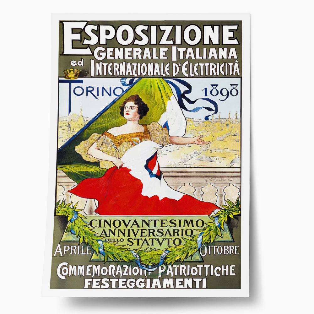 Πόστερ 1898 ITALIAN EXHIBITION POSTER