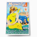 Πόστερ 1908 MONACO EXPOSITION ET CONCOURS DE CANOTS AUTOMOBILES