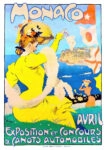 Πόστερ 1908 MONACO EXPOSITION ET CONCOURS DE CANOTS AUTOMOBILES