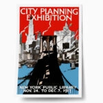 Πόστερ 1913 NEW YORK PUBLIC LIBRARY CITY PLANNING EXHIBITION
