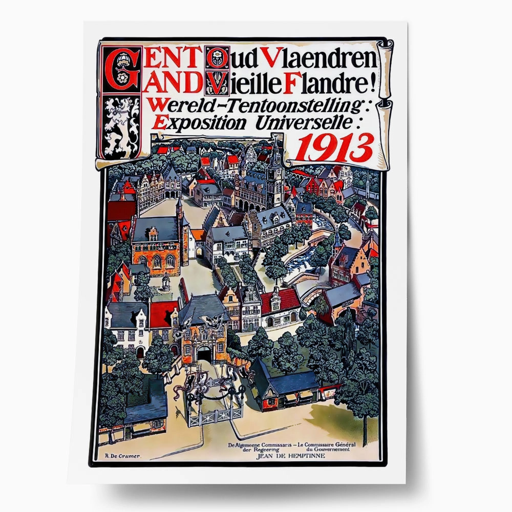 Πόστερ 1913 WORLD FAIR IN GHENT