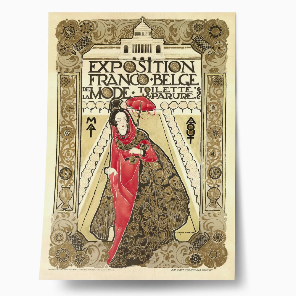 Πόστερ 1922 EXPOSITION FRANCO-BELGE DE LA MODE