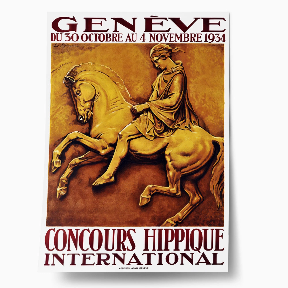 Πόστερ 1934 INTERNATIONAL HORSE SHOW