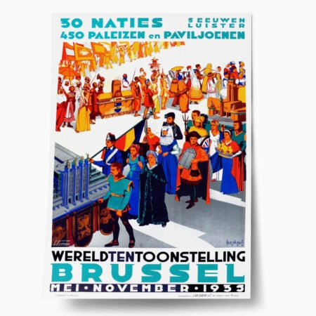 Πόστερ 1935 BRUSSELS WORLD'S FAIR TRAVEL POSTER - Posters