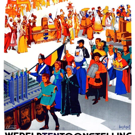 Πόστερ 1935 BRUSSELS WORLD'S FAIR TRAVEL POSTER - Posters Sticky 2