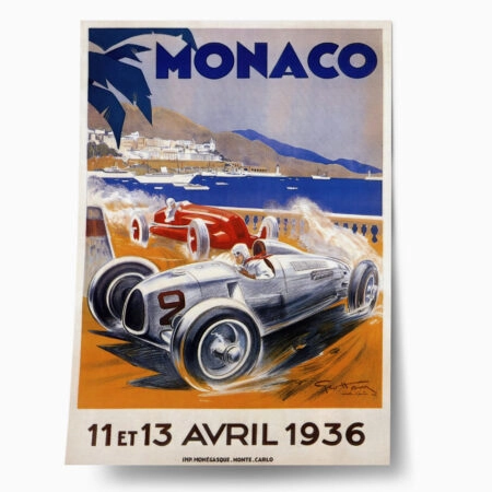 Πόστερ 1936 MONACO GRAND PRIX RACING POSTER - Posters