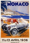 Πόστερ 1936 MONACO GRAND PRIX RACING POSTER