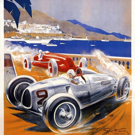Πόστερ 1936 MONACO GRAND PRIX RACING POSTER - Posters Sticky 2