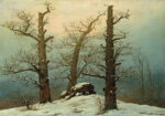 Πινακας σε καμβά CASPAR DAVID FRIEDRICH - CAIRN IN SNOW