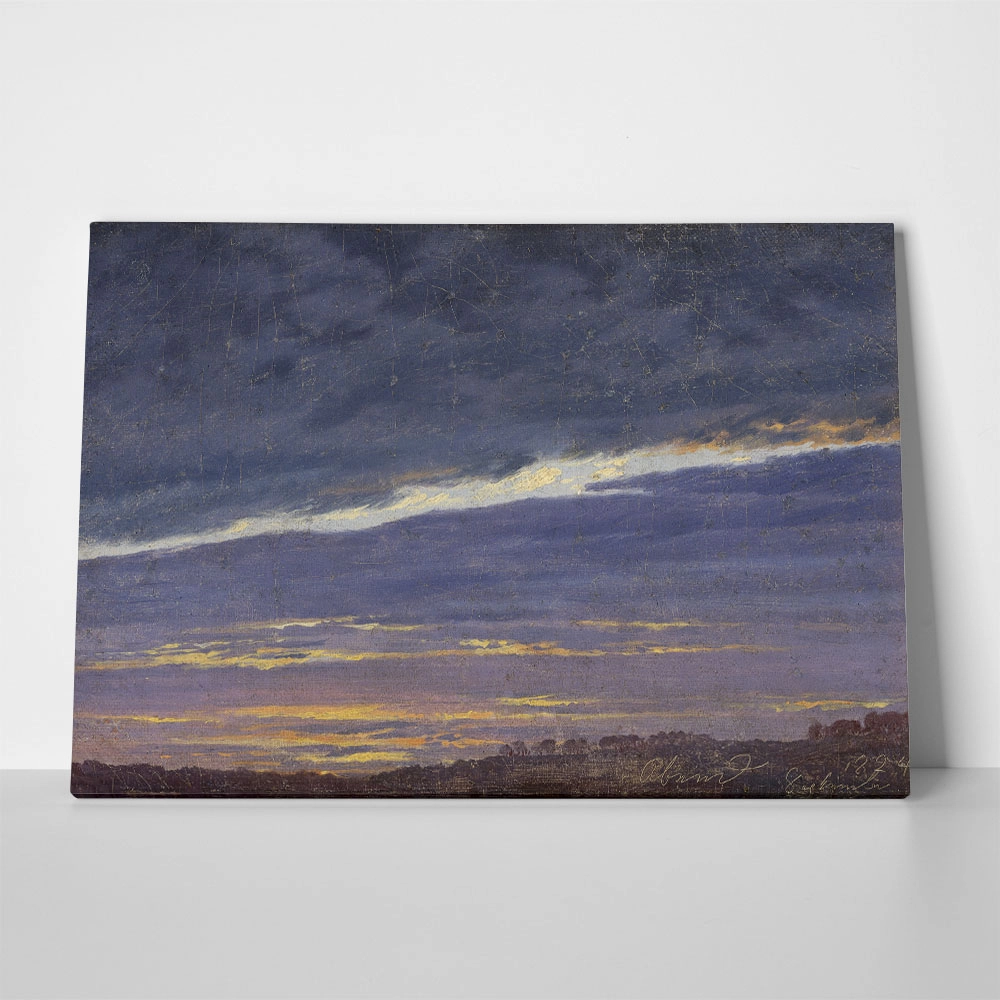 Πινακας σε καμβά CASPAR DAVID FRIEDRICH - EVENING CLOUDY SKY