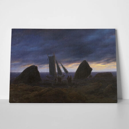Πινακας σε καμβά CASPAR DAVID FRIEDRICH - FISHING BOAT BY THE BALTIC SEA