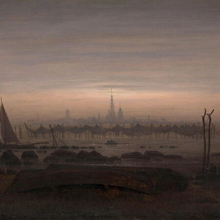 Πινακας σε καμβά CASPAR DAVID FRIEDRICH - GREIFSWALD IN MOONLIGHT - Caspar David Friedrich Sticky 5