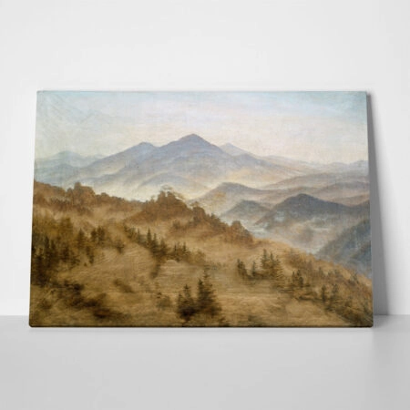 Πινακας σε καμβά CASPAR DAVID FRIEDRICH - LANDSCAPE WITH THE ROSENBERG IN THE BOHEMIAN MOUNTAINS