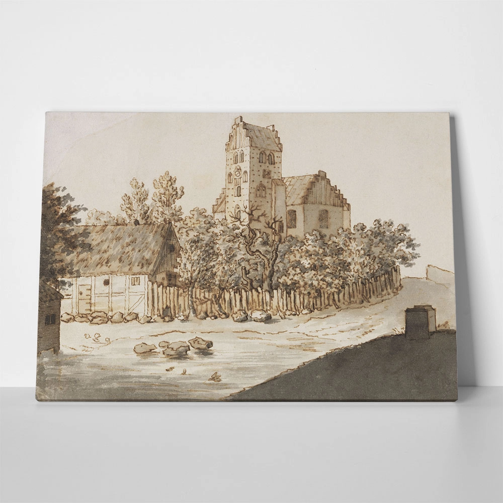 Πινακας σε καμβά CASPAR DAVID FRIEDRICH - LYNGBY CHURCH
