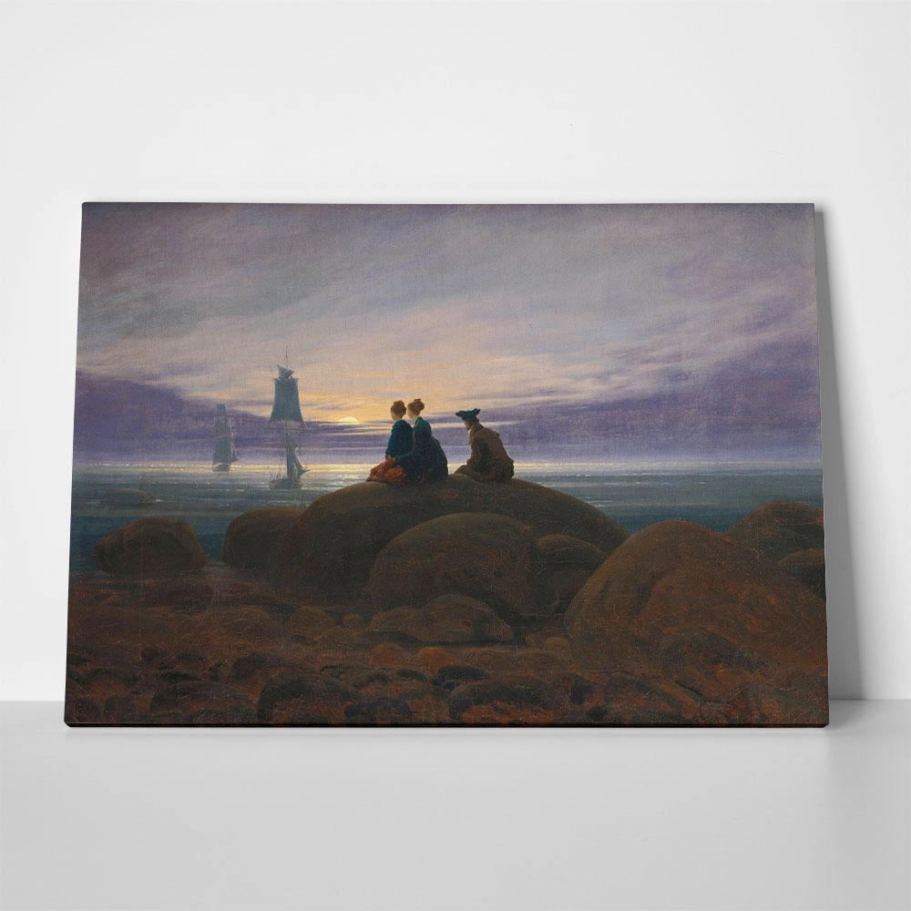 Πινακας σε καμβά CASPAR DAVID FRIEDRICH - MOONRISE OVER THE SEA