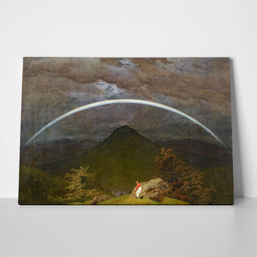 Πινακας σε καμβά CASPAR DAVID FRIEDRICH - MOUNTAIN LANDSCAPE WITH RAINBOW