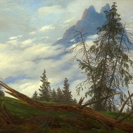 Πινακας σε καμβά CASPAR DAVID FRIEDRICH - MOUNTAIN PEAK WITH DRIFTING CLOUDS - Caspar David Friedrich Sticky 5