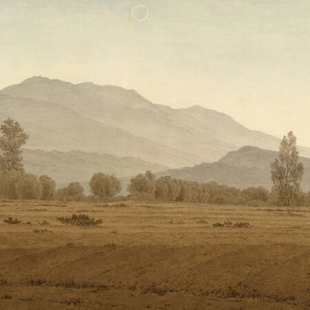 Πινακας σε καμβά CASPAR DAVID FRIEDRICH - NEW MOON ABOVE THE RIESENGEBIRGE - Caspar David Friedrich Sticky 5