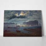Πινακας σε καμβά CASPAR DAVID FRIEDRICH - NORTHERN SEA IN THE MOONLIGHT