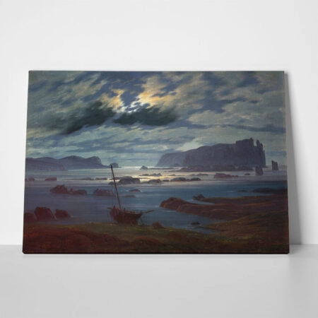 Πινακας σε καμβά CASPAR DAVID FRIEDRICH - NORTHERN SEA IN THE MOONLIGHT