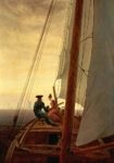 Πινακας σε καμβά CASPAR DAVID FRIEDRICH - ON A SAILING SHIP