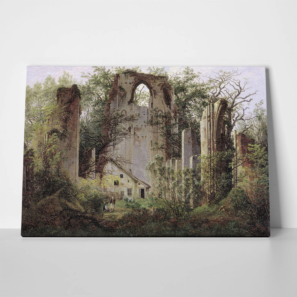 Πινακας σε καμβά CASPAR DAVID FRIEDRICH - RUINED MONASTERY OF ELDENA NEAR GREIFSWALD