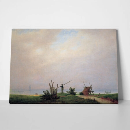 Πινακας σε καμβά CASPAR DAVID FRIEDRICH - SEASHORE WITH FISHERMAN