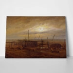 Πινακας σε καμβά CASPAR DAVID FRIEDRICH - SEASIDE BY MOONLIGHT