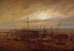 Πινακας σε καμβά CASPAR DAVID FRIEDRICH - SEASIDE BY MOONLIGHT