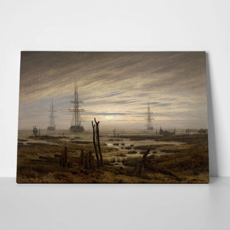 Πινακας σε καμβά CASPAR DAVID FRIEDRICH - SHIPS AT ANCHOR
