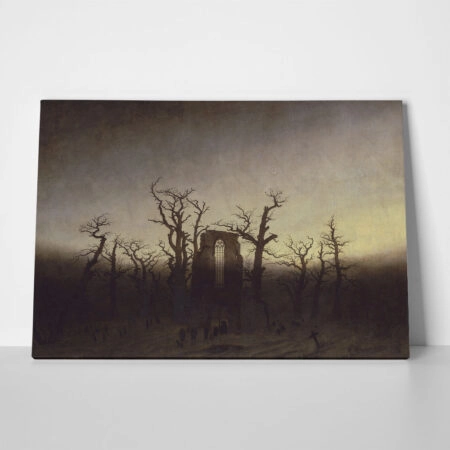 Πινακας σε καμβά CASPAR DAVID FRIEDRICH - THE ABBEY IN THE OAKWOOD