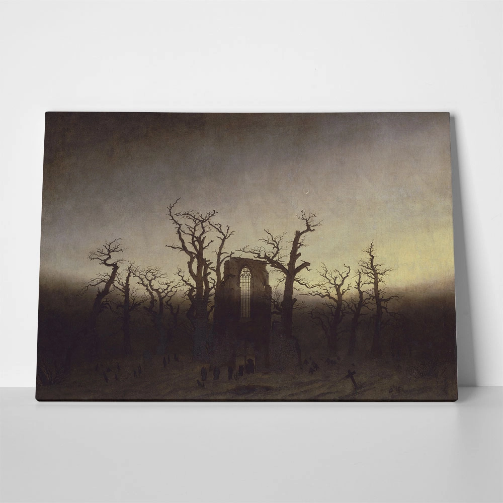 Πινακας σε καμβά CASPAR DAVID FRIEDRICH - THE ABBEY IN THE OAKWOOD