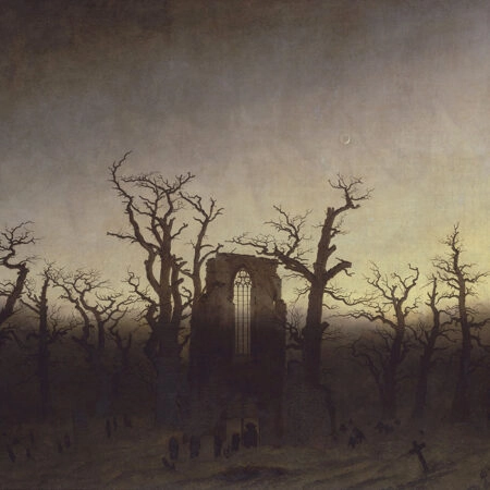 Πινακας σε καμβά CASPAR DAVID FRIEDRICH - THE ABBEY IN THE OAKWOOD - Caspar David Friedrich Sticky 5