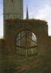Πινακας σε καμβά CASPAR DAVID FRIEDRICH - THE CEMETERY GATE