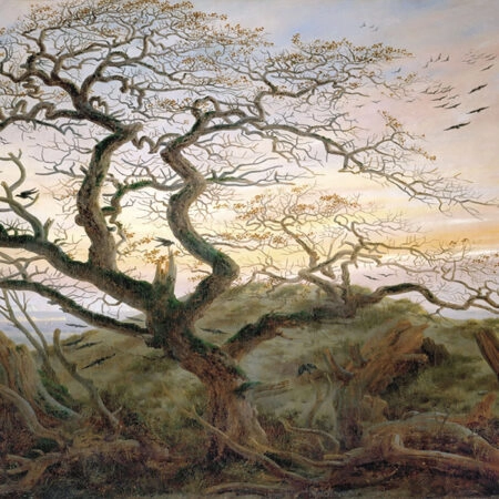 Πινακας σε καμβά CASPAR DAVID FRIEDRICH - THE TREE OF CROWS - Caspar David Friedrich Sticky 5