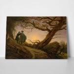 Πινακας σε καμβά CASPAR DAVID FRIEDRICH - TWO MEN CONTEMPLATING THE MOON
