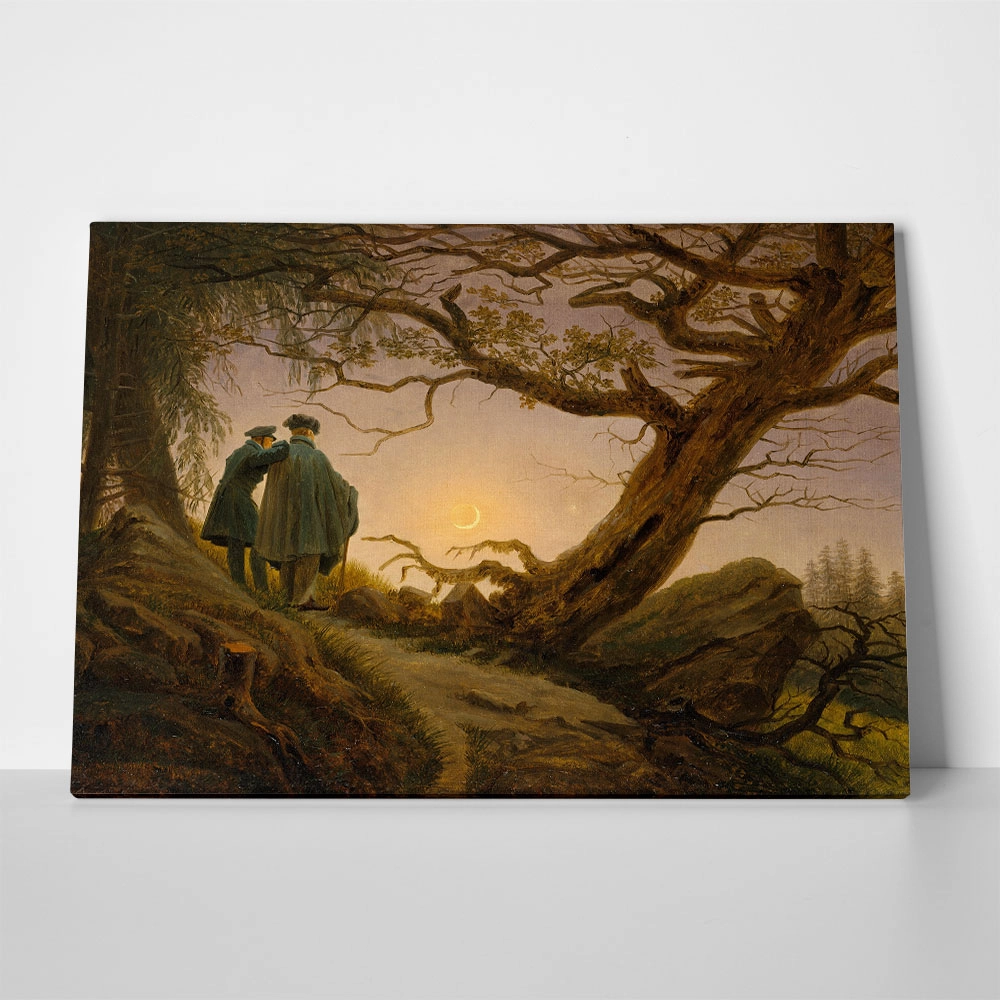 Πινακας σε καμβά CASPAR DAVID FRIEDRICH - TWO MEN CONTEMPLATING THE MOON
