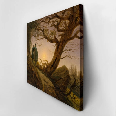 Πινακας σε καμβά CASPAR DAVID FRIEDRICH - TWO MEN CONTEMPLATING THE MOON - Caspar David Friedrich Sticky 2