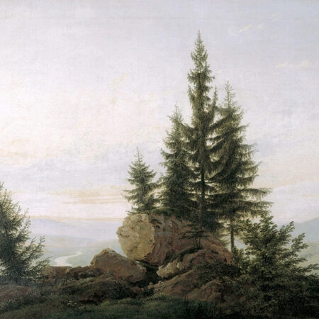 Πινακας σε καμβά CASPAR DAVID FRIEDRICH - VIEW OF THE ELBE VALLEY - Caspar David Friedrich Sticky 5