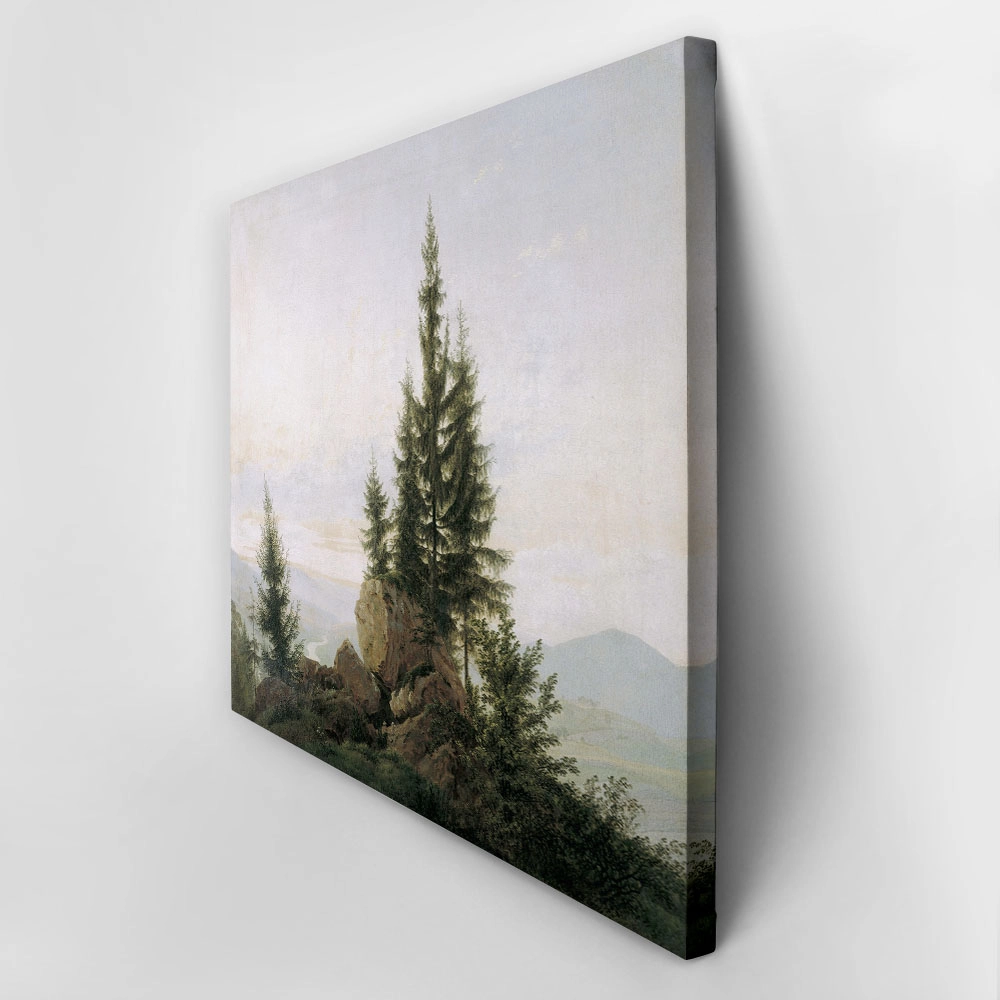 Πινακας σε καμβά CASPAR DAVID FRIEDRICH - VIEW OF THE ELBE VALLEY